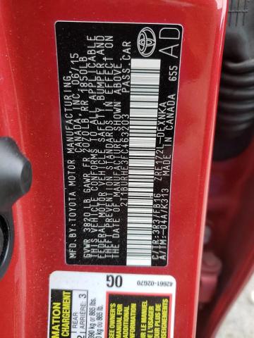 Photo 10 from auction – 2015 TOYOTA COROLLA L with VIN 2T1BURHE3FC463203