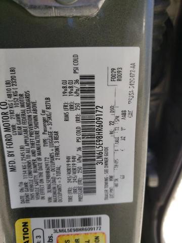 Photo 10 from auction – 2017 LINCOLN MKZ RESERV with VIN 3LN6L5E98HR609172