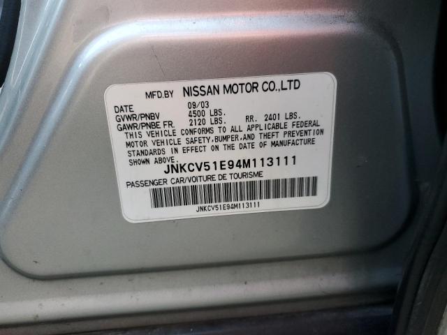 Photo 10 from auction – 2004 INFINITI G35 with VIN JNKCV51E94M113111