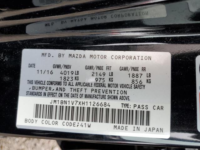 Photo 10 from auction – 2017 MAZDA 3 TOURING with VIN JM1BN1V7XH1126684