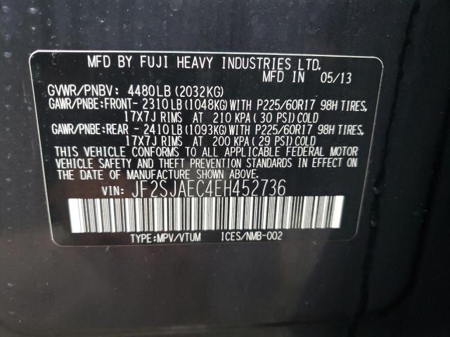 Photo 10 from auction – 2014 SUBARU FORESTER 2 with VIN JF2SJAEC4EH452736
