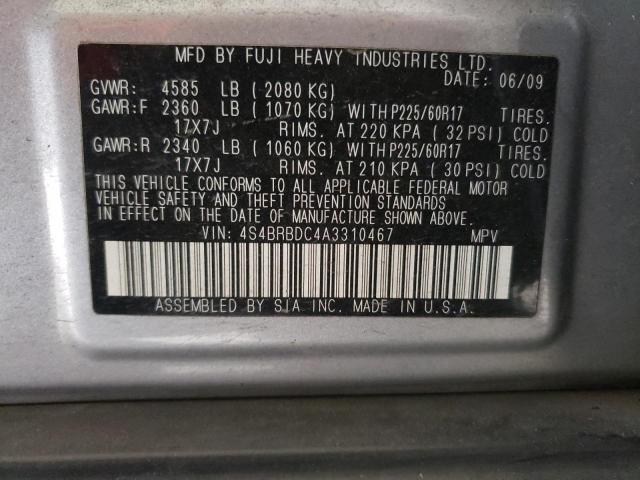 Снимка 10 от търг – 2010 SUBARU OUTBACK 2. с VIN 4S4BRBDC4A3310467