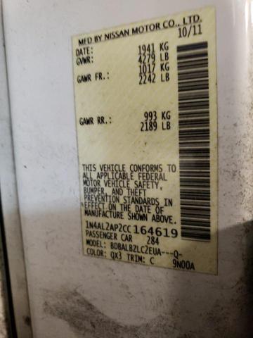 Photo 10 from auction – 2012 NISSAN ALTIMA with VIN 1N4AL2AP2CC164619