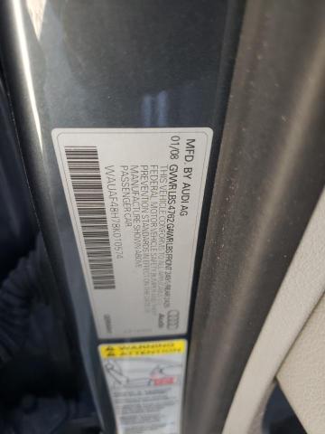 Photo 10 from auction – 2008 AUDI A4 2.0T CA with VIN WAUAF48H78K010574
