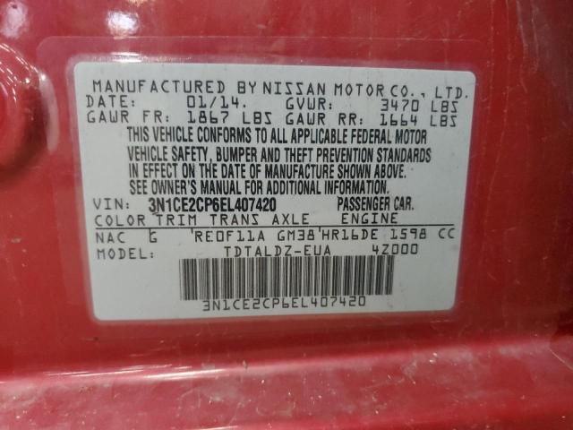 Photo 10 from auction – 2014 NISSAN VERSA NOTE with VIN 3N1CE2CP6EL407420