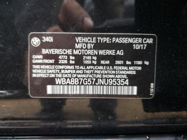 Photo 10 from auction – 2018 BMW 340 XI with VIN WBA8B7G57JNU95354
