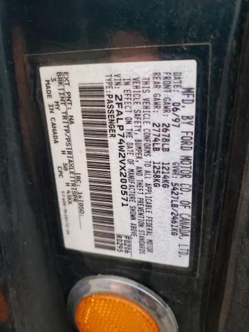 Zdjęcie 10 z aukcji – 1997 FORD CROWN VICT z VIN 2FALP74W2VX200571