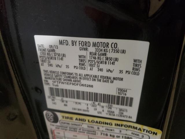 Photo 10 from auction – 2013 FORD F150 SUPER with VIN 1FTFW1EF9DFD65288