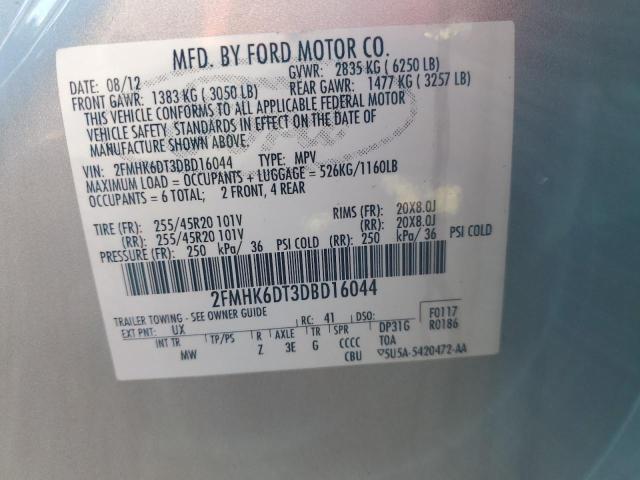 Photo 10 from auction – 2013 FORD FLEX LIMIT with VIN 2FMHK6DT3DBD16044