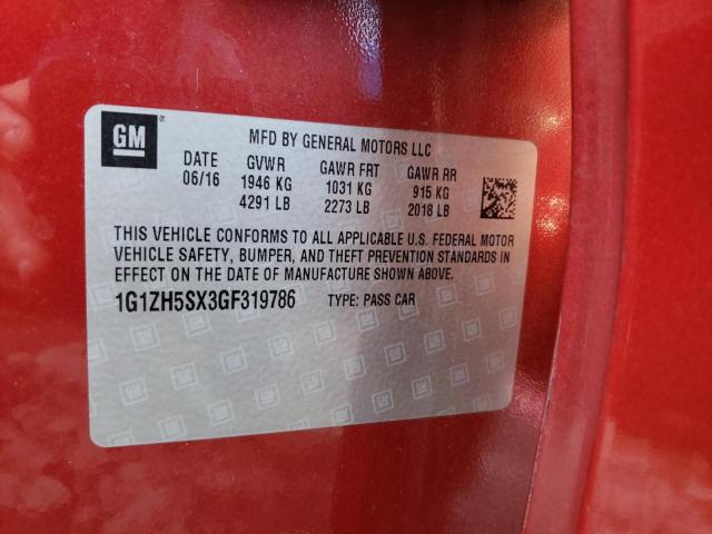 Photo 10 from auction – 2016 CHEVROLET MALIBU PRE with VIN 1G1ZH5SX3GF319786