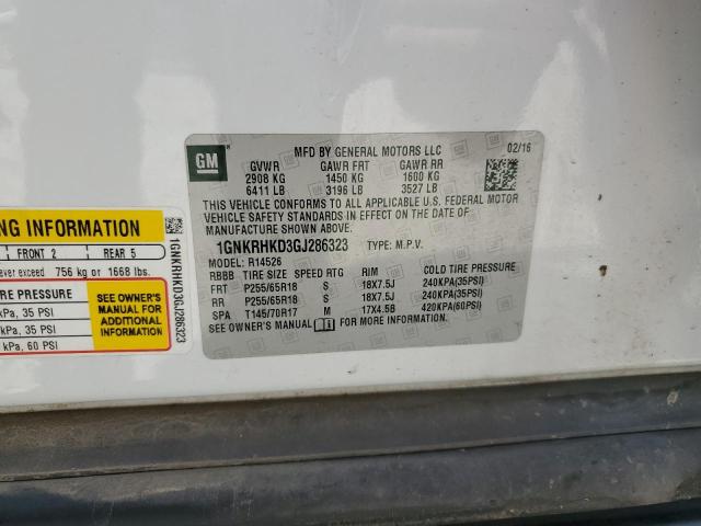 Photo 10 from auction – 2016 CHEVROLET TRAVERSE L with VIN 1GNKRHKD3GJ286323