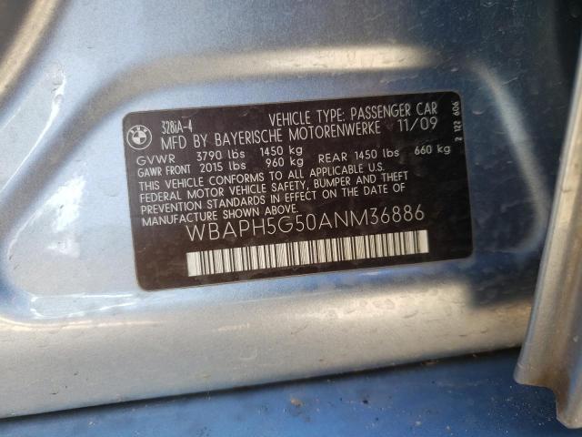 Photo 10 from auction – 2010 BMW 328 I SULE with VIN WBAPH5G50ANM36886