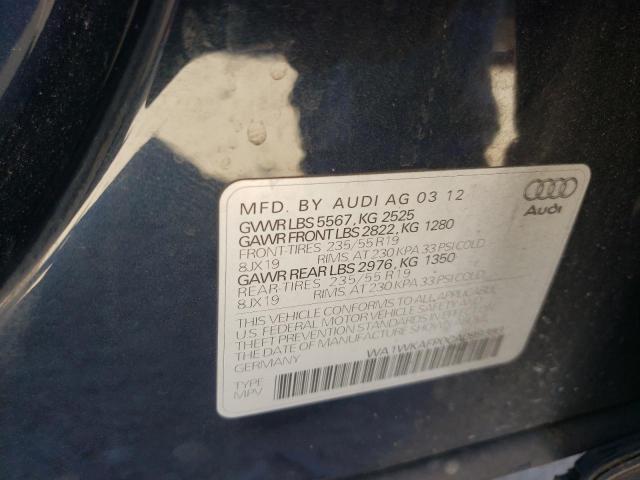 Photo 10 from auction – 2012 AUDI Q5 PRESTIG with VIN WA1WKAFP0CA099393