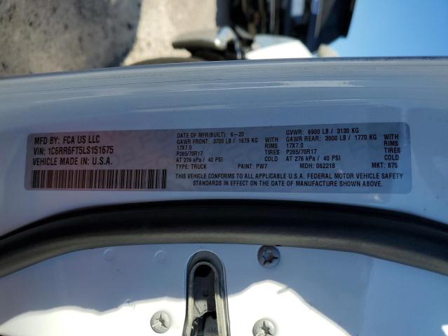 Photo 10 from auction – 2020 RAM 1500 CLASS with VIN 1C6RR6FT5LS151675