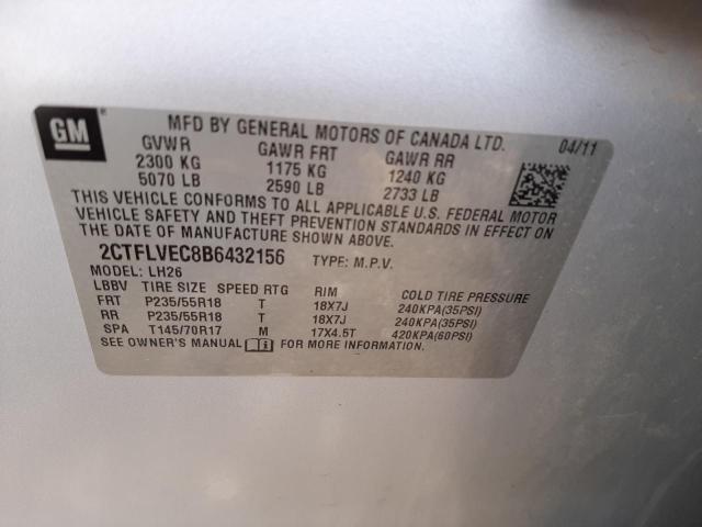 Photo 10 from auction – 2011 GMC TERRAIN SL with VIN 2CTFLVEC8B6432156