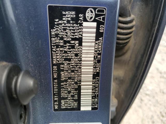 Photo 10 from auction – 2014 TOYOTA COROLLA L with VIN 2T1BURHE2EC120090