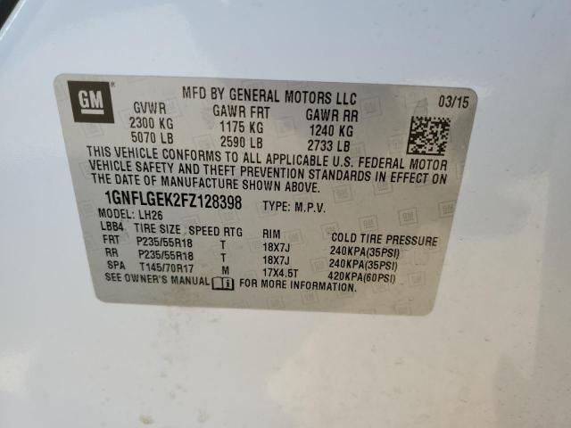 Photo 10 from auction – 2015 CHEVROLET EQUINOX LT with VIN 1GNFLGEK2FZ128398