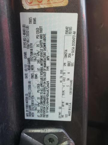 Photo 10 from auction – 2013 FORD ESCAPE SEL with VIN 1FMCU9H91DUA72425
