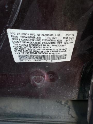 Photo 10 from auction – 2014 HONDA PILOT EXL with VIN 5FNYF4H54EB055004