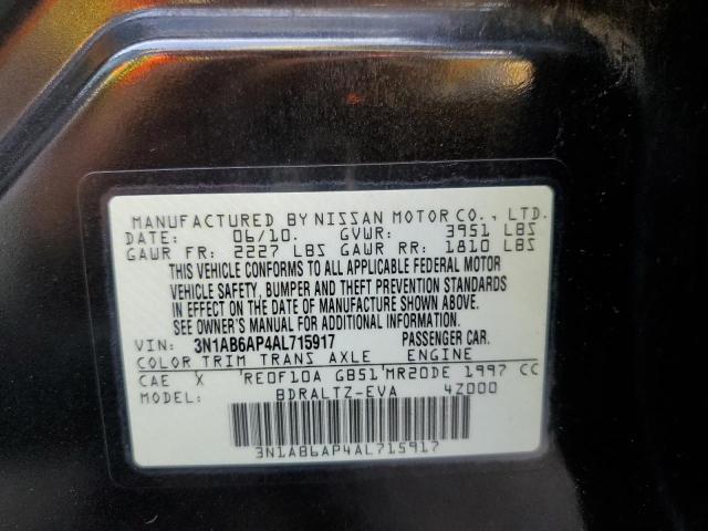 Photo 10 from auction – 2010 NISSAN SENTRA 2.0 with VIN 3N1AB6AP4AL715917