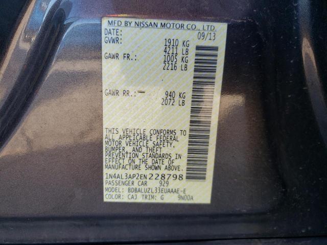 Photo 10 from auction – 2014 NISSAN ALTIMA 2.5 with VIN 1N4AL3AP2EN228798