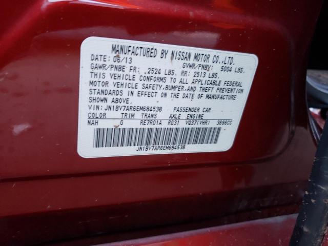 Photo 10 from auction – 2014 INFINITI Q50 BASE with VIN JN1BV7AR6EM684538