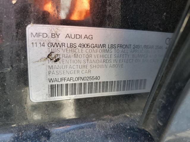 Photo 10 from auction – 2015 AUDI A4 PREMIUM with VIN WAUFFAFL0FN025540