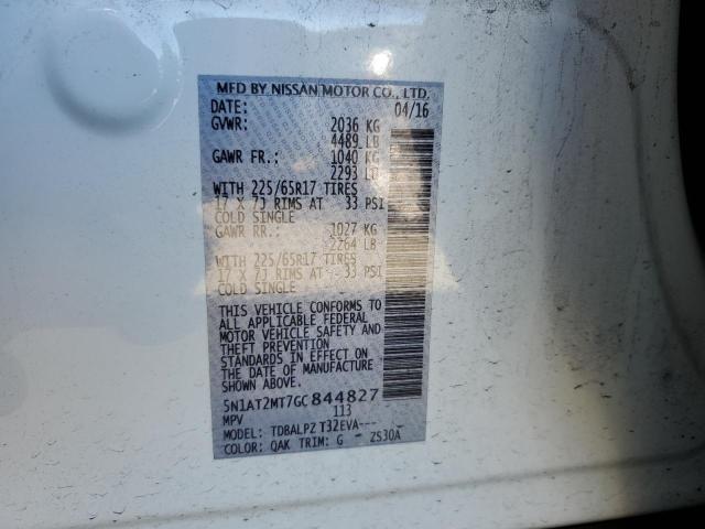 Photo 10 from auction – 2016 NISSAN ROGUE S with VIN 5N1AT2MT7GC844827