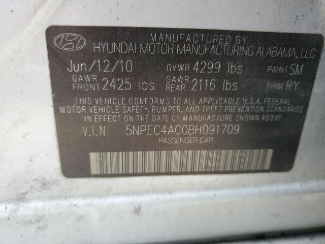Foto 10 de la subasta – 2011 HYUNDAI SONATA SE con VIN 5NPEC4AC0BH091709