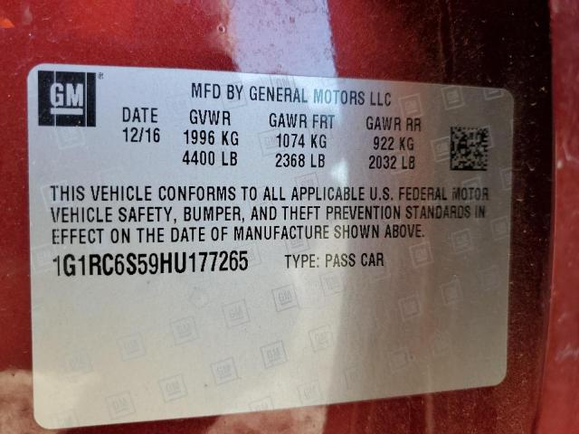Photo 10 from auction – 2017 CHEVROLET VOLT LT with VIN 1G1RC6S59HU177265