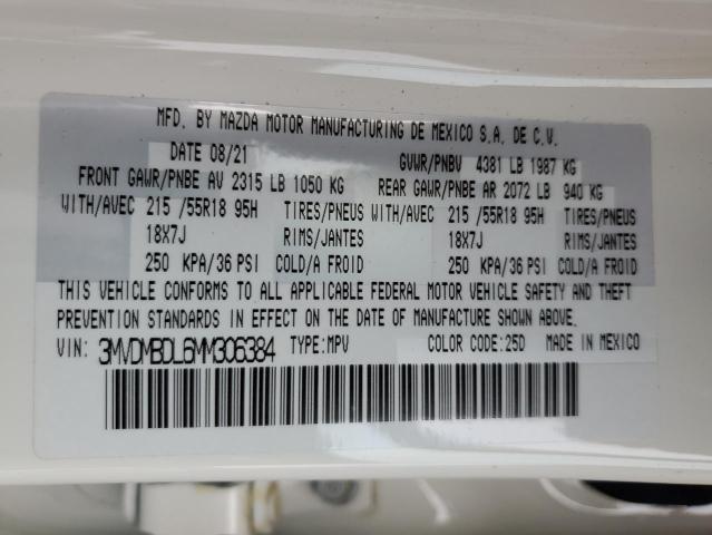 Photo 10 from auction – 2021 MAZDA CX-30 PREM with VIN 3MVDMBDL6MM306384