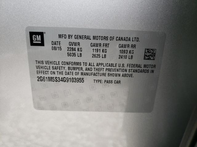 Photo 10 from auction – 2016 CADILLAC XTS LUXURY with VIN 2G61M5S34G9103955