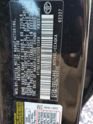 Photo 10 from auction – 2007 TOYOTA CAMRY CE with VIN 4T1BE46K67U561389