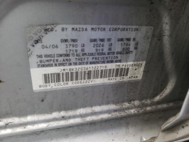 Photo 10 from auction – 2006 MAZDA 3 I with VIN JM1BK32G361522719