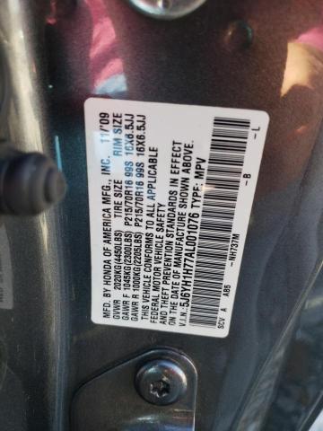 Photo 10 from auction – 2010 HONDA ELEMENT EX with VIN 5J6YH1H77AL001076