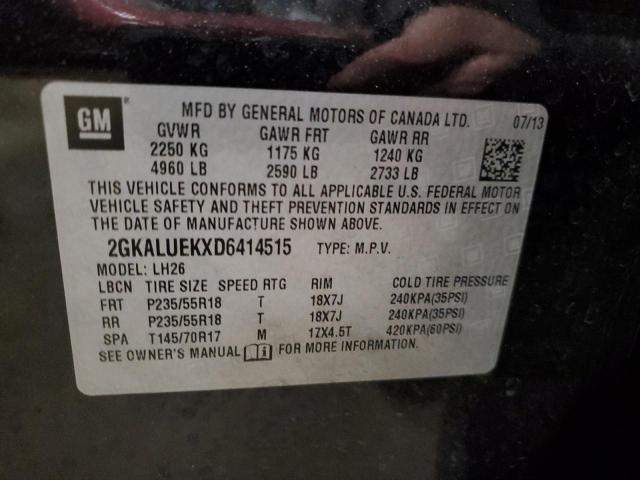 Photo 10 from auction – 2013 GMC TERRAIN SL with VIN 2GKALUEKXD6414515