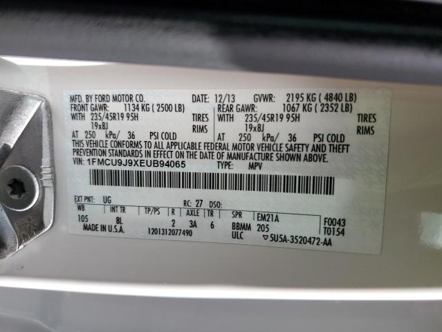 Photo 10 from auction – 2014 FORD ESCAPE TIT with VIN 1FMCU9J9XEUB94065