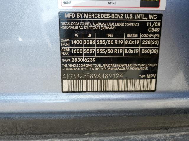 Photo 10 from auction – 2009 MERCEDES-BENZ ML with VIN 4JGBB25E89A489124
