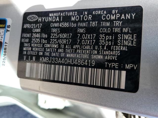 Photo 10 from auction – 2017 HYUNDAI TUCSON LIM with VIN KM8J33A40HU486419