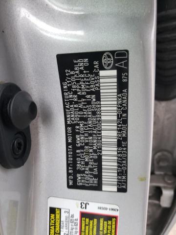 Photo 10 from auction – 2013 TOYOTA COROLLA BA with VIN 2T1BU4EE0DC988689