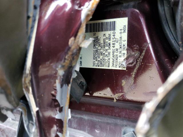 Photo 10 from auction – 2014 NISSAN MAXIMA S with VIN 1N4AA5AP4EC481540