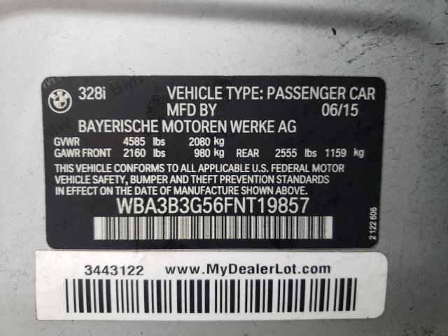 Photo 10 from auction – 2015 BMW 328 XI with VIN WBA3B3G56FNT19857