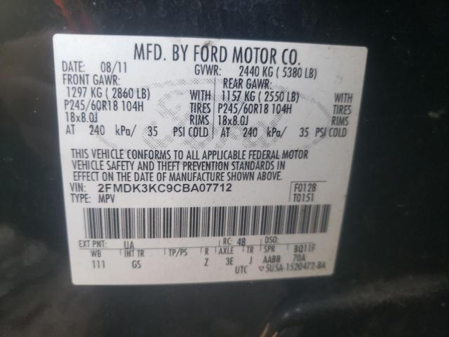 Photo 10 from auction – 2012 FORD EDGE LIMIT with VIN 2FMDK3KC9CBA07712