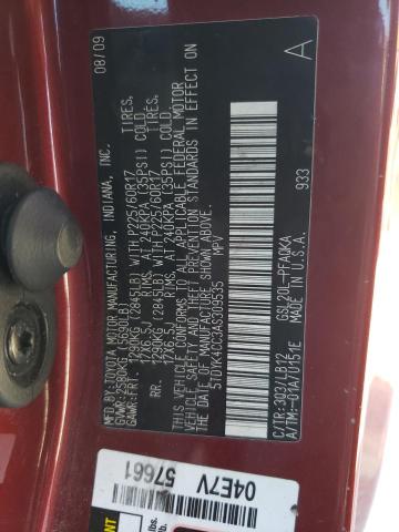 Photo 10 from auction – 2010 TOYOTA SIENNA XLE with VIN 5TDYK4CC3AS309535