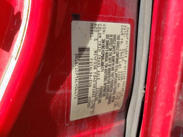 Photo 10 from auction – 2010 NISSAN VERSA S with VIN 3N1BC1CP9AL406171