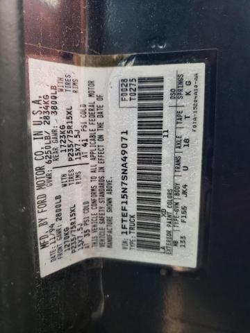 Photo 10 from auction – 1995 FORD F150 with VIN 1FTEF15N7SNA49071