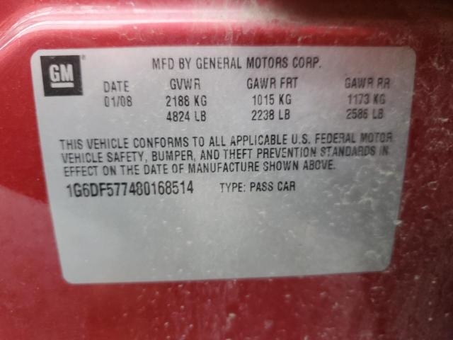 Photo 10 from auction – 2008 CADILLAC CTS with VIN 1G6DF577480168514