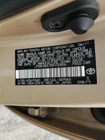 Photo 10 from auction – 2011 TOYOTA COROLLA BA with VIN JTDBU4EE7B9150856
