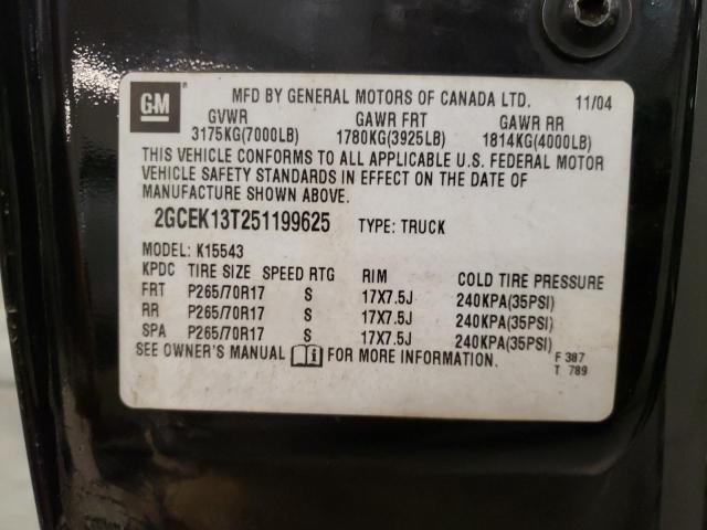 Photo 10 from auction – 2005 CHEVROLET 1500 with VIN 2GCEK13T251199625