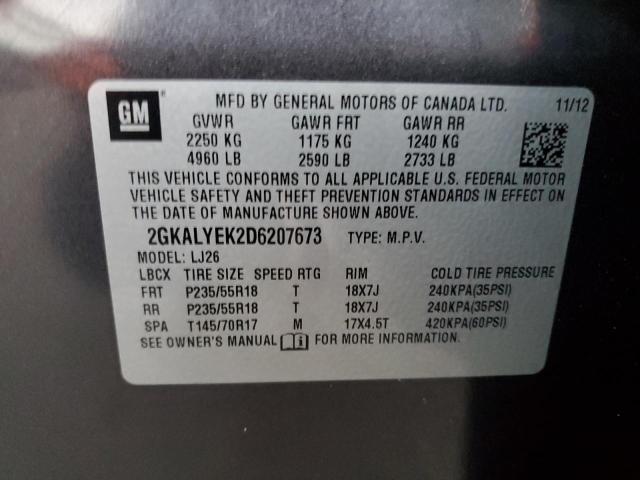 Photo 10 from auction – 2013 GMC TERRAIN DE with VIN 2GKALYEK2D6207673